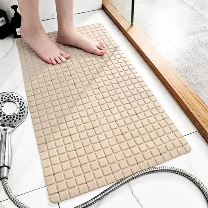 Alfombrillas de baño antideslizantes de PVC, alfombra rectangular de masaje, suave, con ventosa - 1
