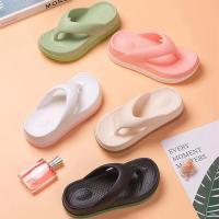Chanclas de suela gruesa para mujer, sandalias de verano e interior, zapatillas de playa con aumento de altura de 5 cm - details 0