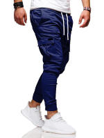 Pantalones largos deportivos informales con cordón tridimensional, ajuste holgado y cansado, - details 5