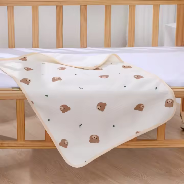 Almohadilla de pañal de gasa de algodón lavable para bebé, colchón impermeable de gran tamaño para niños, estera menstrual para tía para ancianos - 1
