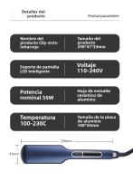 Plancha de Pelo Infrarroja Peinado y Mantenimiento Rizado Recto Dos en Uno Férula Eléctrica - details 0