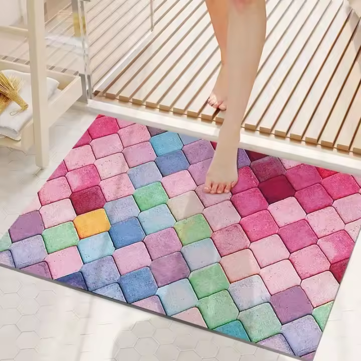 Alfombra de Baño de Diatomea Altamente Absorbente, Secado Rápido, Antideslizante para la Puerta del Baño - 1