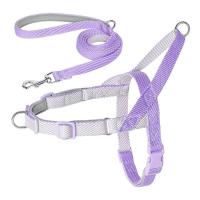 Conjunto arnés de nailon perro, correa sin tirones cachorros, chaleco mascotas con plomo caminar, ustable para perros pequeños y - details 5