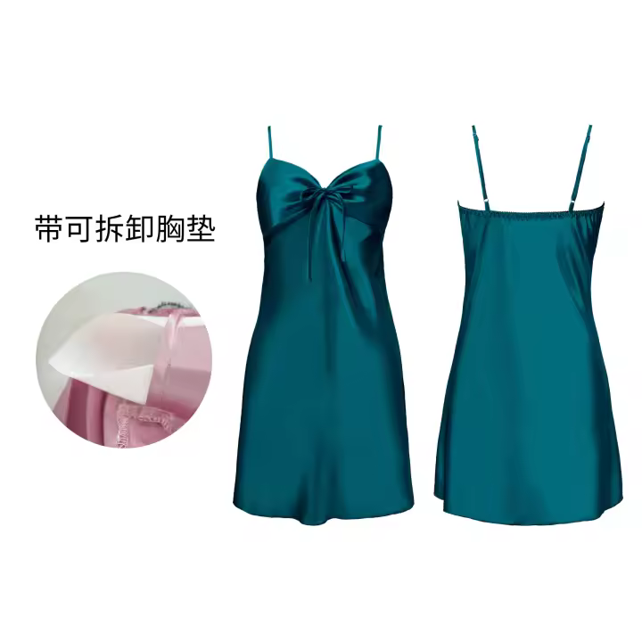 Pijamas camisón de mujer sin espalda, camisón halter con corsé, ropa de dormir para damas. - 1