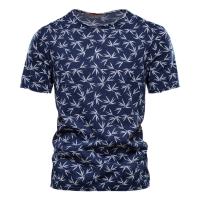 Novedad de verano, camiseta estampada, camisa de fondo para hombre con cuello redondo a la moda, top informal para hombre - details 6