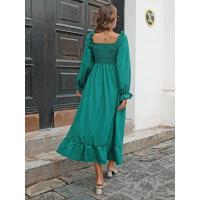 Vestido largo informal de gasa con volantes para mujer Haruku Fashion - details 9