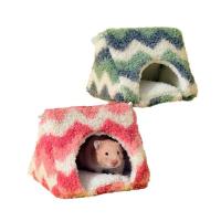 Casa de hámster de invierno gruesa, cama cómoda y cálida para loros, tienda triangular para loros, nido colgante para hámster para invierno y otoño - details 1