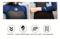 Traje de buceo deportivo para mujer, ropa de baño informal de manga larga y cuerpo ajustado para mujer - details 2