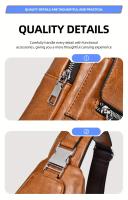 Nuevo bolso de mensajero unisex impermeable y resistente al desgaste, bolso cruzado, bolso de mano, bolso de hombro, bolso de pecho, hecho de tela resistente al desgaste, gran capacidad con bolsillos grandes, fácil de transportar, adecuado para el trabajo - details 8