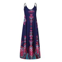 Vestido largo con tirantes estampado nuevo para mujer, talla grande para mujer - details 7