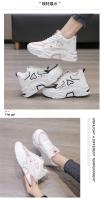Zapatillas de deporte con cuña y cordones para mujer, zapatos deportivos ligeros con suela gruesa, cómodos, para ocio, primavera y otoño, 2024 - details 7