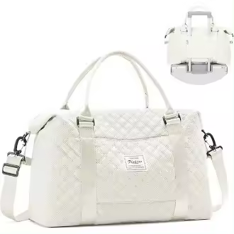 Bolsas de Final de Semana para Mujeres Bolsas de Lona de Viaje con Fundas Húmedas para Carritos - 1