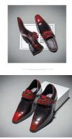 Zapatos formales de vestir de cuero genuino para hombre, color negro y marrón, a rayas, con borlas, novedad de 2021 - details 2