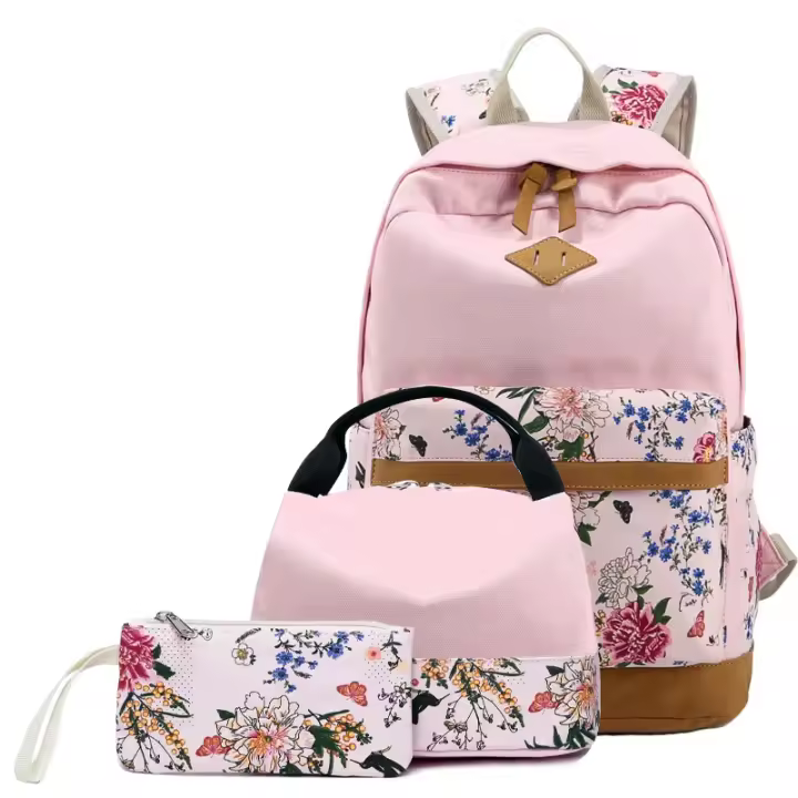 Conjunto de tres piezas de mochilas de gran capacidad para estudiantes, hombres y mujeres, mochilas de viaje informales - 1