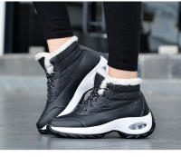 Zapatos de algodón impermeables para mujer, botines de nieve para senderismo, plataforma para mantener el calor con piel gruesa, Invierno - details 12