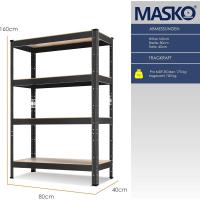 Estantería de Almacenamiento para Cargas Pesadas 180 x 90 x 40 cm, Hasta 875kg, 5 Estantes Ajustables, Tablero de Fibra de Densidad Media y Metal - details 15