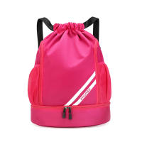Mochila con cordón, bolsa de cuerda resistente al agua con bolsillos de malla para fútbol, baloncesto y exteriores - details 0