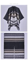Nuevo chal de otoño e invierno para mujer, imitación retro de Cachemira con abertura, capa gruesa y cálida, chaqueta, estilo pasarela - details 11