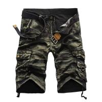 Pantalones cortos de algodón informales de camuflaje para hombre, ropa de marca, cómodos, sin cinturón, verano - details 1