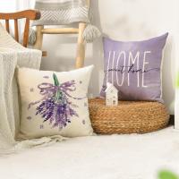 Juego de 4 fundas de cojín de lavanda para el hogar, 45x45 cm, 45x45 cm, decoración para sofá o salón - details 1