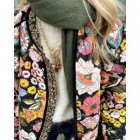 Ropa acolchada de algodón para mujer，Cachemira impresa，Comodidad y casual，Manga acampanada suelta - details 6