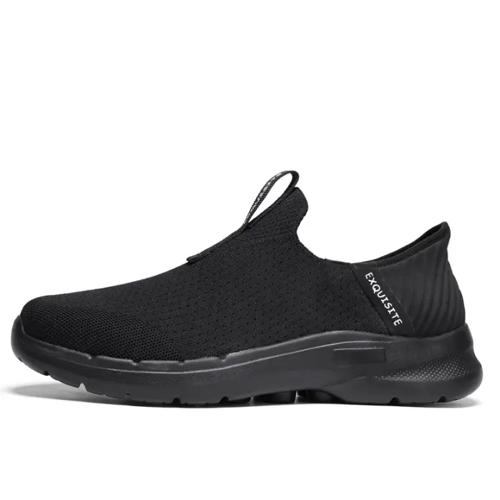Los hombres zapatos transpirables de malla tejida ultra-ligeros con suela gruesa de pedal. - 1