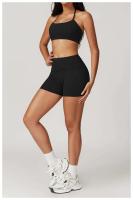 Conjunto de Shorts de Yoga de Cintura Alta Secado Rápido, Cómodo, Plegable, Belleza - details 30