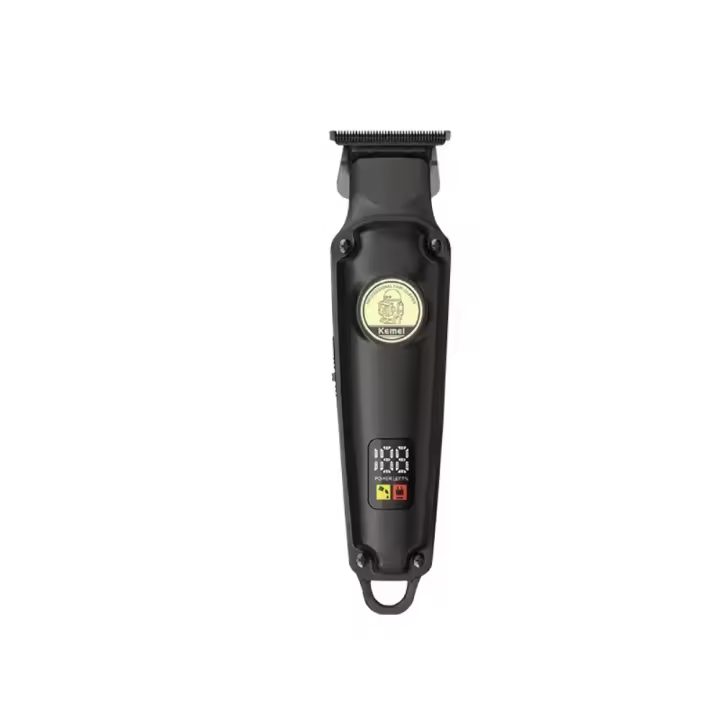 Kemei KM-2371 recortadora de barba y pelo, maquinilla de afeitar eléctrica para peluquero, máquina para cortar cabello con acabado recargable por Usb para hombres - 1