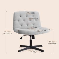 Respaldo Medio,Silla de Oficina,Ancha sin Ruedas,Silla ergonómica para Juegos,Silla Dresser Regulable - details 2