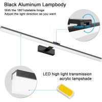 Lámpara LED de 32W Lámpara de espejo Aplique Blanco Frio 6000K Luz natural para Espejo Muebles de Maquillaje Aparato Montado en la Pared, Negro, 120CM - details 103