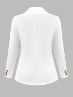Chaqueta de Moda Delgada con Manga Larga Traje de Abalorio de Color Sólido para Otoño-Invierno 2025 - details 5