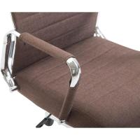 Silla De Oficina Kolumbus Ergonómica En Tela con Ruedas I Silla De Escritorio Regulable En Altura y Giratoria, Color:marrón - details 5