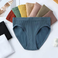 Ropa interior de algodón para mujer, bragas triangulares simples y transpirables de cintura media para niña - details 2