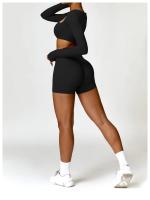Pantalones Cortos de Yoga de Cintura Alta Control de Abdomen, Levantamiento de Glúteos, Ropa de Gimnasio para Primavera/Verano - details 15