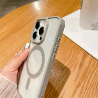Funda de Carga Inalámbrica Magsafe de Lujo para iPhone A Prueba de Golpes, Cubierta Magnética Transparente - details 3