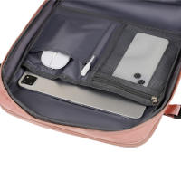 Bolsa de viaje portátil de gran capacidad para ordenador portátil de negocios, mochila informal multicapa con doble cremallera - details 7