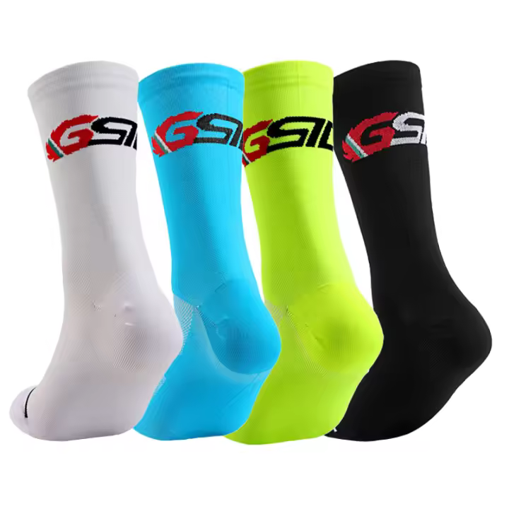 GSIDI Calcetines de Ciclismo de Alta Calidad 4 pares Material de Nylon Para Hombres y Mujeres - 1