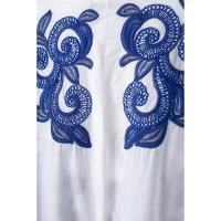 BUNO-2025 otoño nueva ropa de mujer estilo europeo y americano camisa casual con bordado en contraste conjunto de media falda - details 14