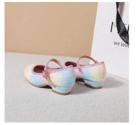 Zapatos de cuero de tacón alto de princesa para niñas, zapatos de boda de primavera y otoño, lentejuelas brillantes, zapatos individuales de baile para niños, moda - details 8