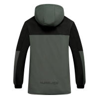Chaquetas de invierno para hombre, parka gruesa con capucha extraíble, Color sólido, a prueba de viento, Bolsillo grande, novedad de 2024 - details 2