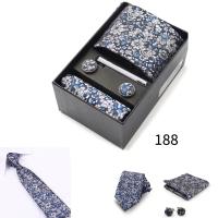 Caja de regalo de corbata para hombre con corbatas, pañuelos, gemelos, pinzas para corbata, conjuntos de 6 piezas, corbatas formales para festivales de bodas y negocios en grupo - details 27