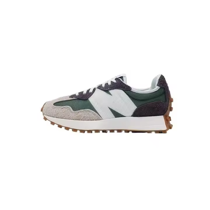 Oficial Leten NB 327 Retro Gris Negro Sier / Grisáceo Blanco Verde Zapatos Deportivos - 1