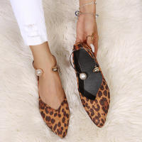 Zapatos planos de punta estrecha con estampado de leopardo para mujer, zapatillas informales transpirables sin cordones para exteriores, 2022 - details 8