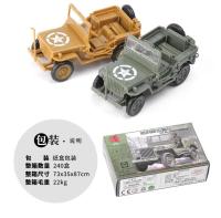 Rompecabezas de coches todoterreno DIY WW2, modelos de plástico 3D, Kits de bloques de construcción para adolescentes y adultos, fuerzas militares de EE. UU., Willys Jeep, 1/48 - details 6