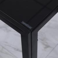 Mesa de Comedor de Cristal Mesa Rectangular para 4-6 Personas con Patas de Metal Multifuncional para Cocina Salón 120x60x75 cm Negro - details 7