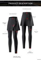 WOSAWE Pantalones de Ciclismo para Mujeres Tights de MTB Reflectantes con Falda - details 12