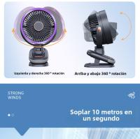 Ventilador USB Portátil con Luz Nocturna Rotación de 360°, 3 Velocidades, Silencioso y Ahorro Energético para Cama/Escritorio/Pared - details 14