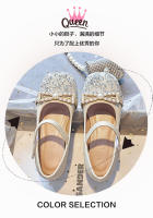 Nuevos zapatos de piel para niña con vestido, zapatillas de cristal para niños con suela blanda - details 2