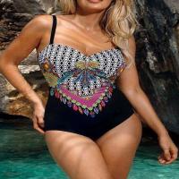Bañador de mujer estampado de una pieza, baño grande cerrado TRE con partes salientes, apto para piscinas y playas - details 13