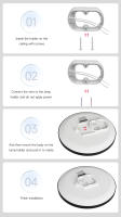 Lámpara de techo LED CANMEIJIA 220V Luz de panel 15W 20W 30W 50W para decoración de cocina y sala de estar Iluminación interior moderna material de cuerpo plástico y sombra de resina - details 15